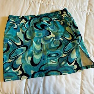 Blue Swirl Mini Skirt